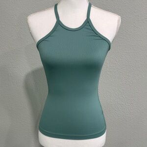 NOBULL Ribbed Racerback Tank Top - Teal Green